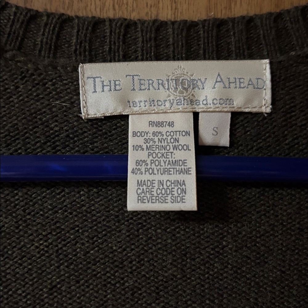 The Territory Ahead Olive Button-Up Cardigan - Picture 3 of 3
